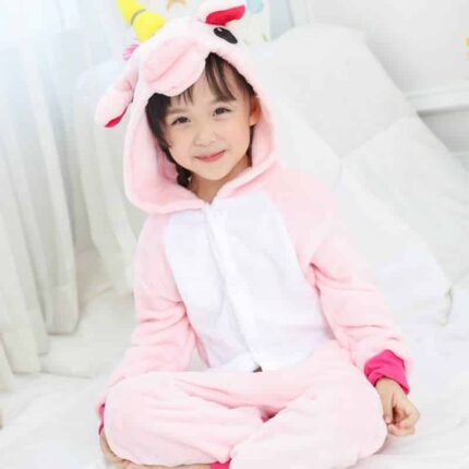 Pyjama Licorne Rose Pour Fille Enfant